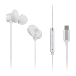 Auriculares con cable intrauditivos estéreo blancos USB tipo C con micrófono - Product Image 3