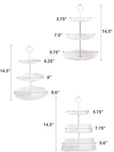 Toptan 3 Katlı Plastik Servis Tatlı <span class=keywords><strong>Stand</strong></span>ı Beyaz Elde Taşınabilir Tepsi Pasta <span class=keywords><strong>Stand</strong></span>ı Meyve Tabağı Doğum Günü Partisi İçin - Product Image 4