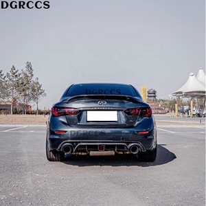 Original for Q50 Q50S ASPEC Style Honeycomb Carbon Fiber Non Perforated Rear Spoiler Trunk Wing 2013-2023 Carbon Fiber - Product Image 6