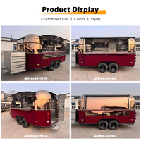 JINLIJING Cuisine mobile entièrement équipée Camion à hot-dogs Chariot à café et crème glacée pour les restaurants de bonbons de rue JINLIJING
