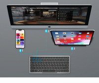 Nouveau clavier pliable sans fil mini avec support en cuir PU et pavé tactile caché, clavier USB Type-C pour tablette