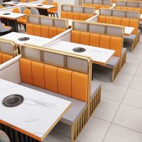 Collection de banquettes modulaires personnalisables pour restaurants, avec dossier multi-motifs, pour cafés et salles à manger