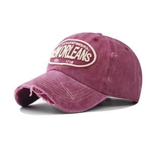 Casquettes de baseball en coton personnalisées avec logo, style outdoor, effet vieilli, broderie grande lettre anglaise, unisexe, pour cyclisme et pêche - Product Image 6