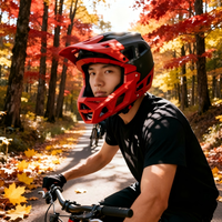 Casque de vélo de montagne intégral Worldcycle ZL-B068, coque en PC couleur unie, EPS léger, imperméable, doublure souple pour vélo de route