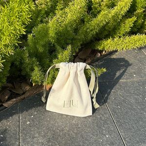 Sac cadeau en toile de coton à faible MOQ avec rubans en soie, pochette recyclable en coton à cordon pour l'emballage d'artisanat ou de bougies - Product Image 3