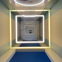 Panneau de plafond de cabine d'ascenseur intelligent à changement de couleur RVB, anti-rayures, facile à nettoyer, en acier inoxydable pour villa