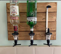 Meilleures ventes 2025 Distributeur de boissons mural en aluminium à 4 têtes avec plaque optique, respectueux de l'environnement, moderne, pour cocktails et vin