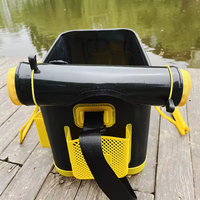 Seau de pêche professionnel portable multifonctionnel en EVA, boîte pliable pour poissons vivants, pour le stockage extérieur et la conservation de la fraîcheur, équipement de pêche