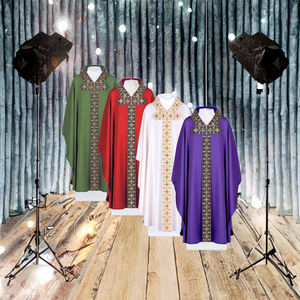 Pour 2025 – Chasuble unisexe pour prêtre, clergé, célébrant – Vêtements liturgiques catholiques – Robe pour hommes et femmes – Costume de cosplay d'Halloween - Product Image 3