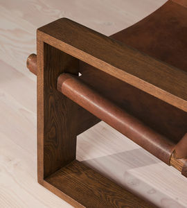 Meubles modernes de luxe de fauteuil de salon de rétro, <span class=keywords><strong>chaise</strong></span> <span class=keywords><strong>longue</strong></span> luxueuse en cuir fabriquée à la main en bois solide - Product Image 4