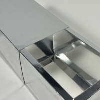 Boîte à tiroirs rectangulaire en carton argenté/doré, pliable, couleur unie, pour sous-vêtements, chaussettes et vêtements – Approvisionnement direct usine