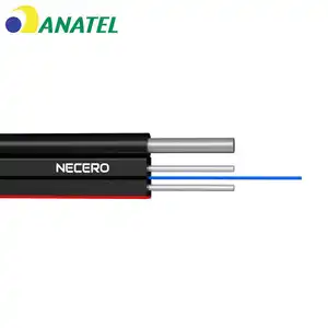 Fibra ottica 1 CORE 1km 2km 3km tamburo in compensato FTTH DROP CABLE SINGLE MODE cavo in fibra ottica per interni