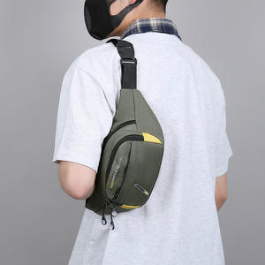 Bolso de pecho para hombre, multifuncional, impermeable, de gran capacidad, informal, para deportes al aire libre, viajes, color gris, negro, verde, azul - Product Image 4