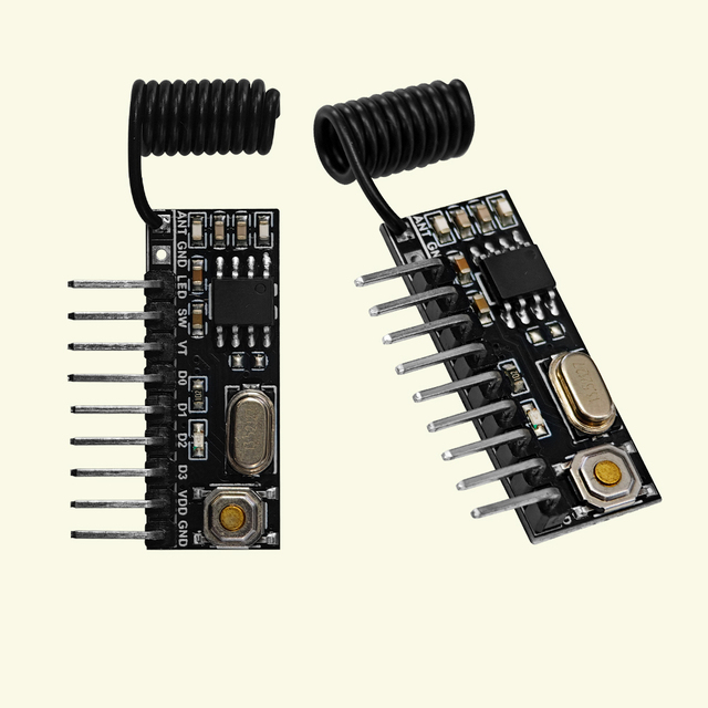 Reliable RF Receiver Module Decoding Module DC3.3V-5.5V Wireless Signal Decoder D0-D3 Output for Warehouse Security Alarm Set