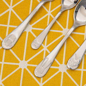 Juego de <span class=keywords><strong>cubiertos</strong></span> reutilizables de acero inoxidable para niños de alta calidad, 4 Uds., caja de regalo de dibujos animados personalizada, diseño de animales bonitos para fiestas <span class=keywords><strong>infantiles</strong></span> - Product Image 4