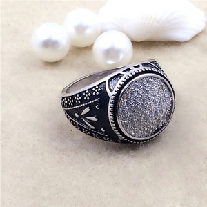 Bague pour homme en argent sterling 925 plaqué rhodium vintage, pierre précieuse onyx classique, vente chaude d'usine, anniversaire, mariage, fête - Product Image 4