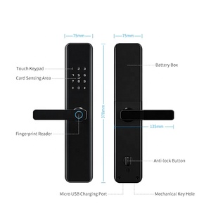<span class=keywords><strong>Serrure</strong></span> de porte de porte biométrique extérieure électrique M1 de haute qualité avec Tuya TTLock nouvelle utilisation extérieure sûre électrique intelligente de Wifi - Product Image 5