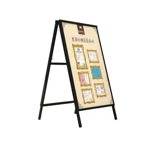 Panneau d'affichage extérieur vertical marque portable poster rack fer kt board publicité rack