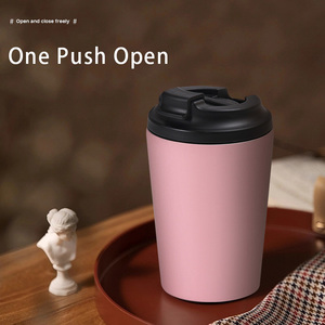 12oz Eco-Friendly Stainless Steel Coffee Mug American Style Portable Travel <b>Double</b> <b>Wall</b> Insulated Boiling Water Safe Drink - Product Image 4