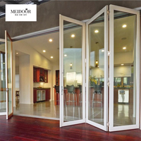 Portes intérieures modernes personnalisées en aluminium fabricant de portes pivotantes en verre pour la maison portes coulissantes pliantes de placard coupe-vent