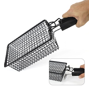 Panier de <span class=keywords><strong>barbecue</strong></span> portable antiadhésif pour légumes, <span class=keywords><strong>accessoires</strong></span> de <span class=keywords><strong>barbecue</strong></span> avec poignée amovible - Product Image 4