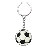 Porte-clés en PVC souple personnalisé en gros, motif dessin animé de football, pour souvenirs sportifs
