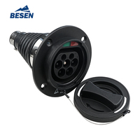 Convertisseur de prise électrique 32a Sae j1772, adaptateur de chargeur de Type 1 à IEC 62196