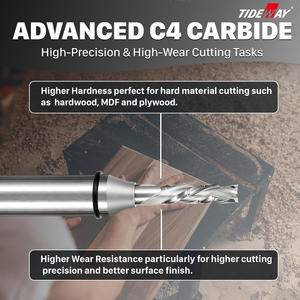 قاطع جهاز توجيه الطحن اللولبي عالي الجودة من tideyway ، آلة ضغط CNC 12 Shank ، بتات TCT مع قطع الأسنان لأعلى ولأسفل - Product Image 5