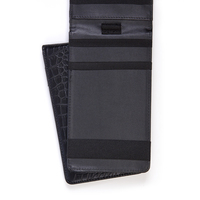 En Stock noir accessoires de Golf porte-cartes de score Crocodile personnel en cuir Pu support de carte de score de Golf couverture de livre de Yardage