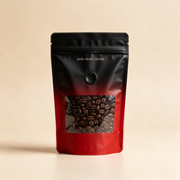 Échantillon gratuit : Sachet plastique refermable avec encoche de déchirement pour café, salon de thé, poudre de café – Emballage pratique à ouverture facile