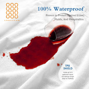 Protège-matelas Longshow Premium Soft 100% imperméable blanc, taille Twin, tissu en tissu éponge, antibactérien, toutes saisons - Product Image 5