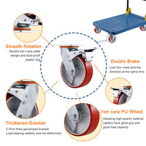 Hochleistungs-Lenk rollen mit Industrie rollen aus Polyurethan und Gusseisen für Plattform-LKWs, militärische Ausrüstung - Product Image 2