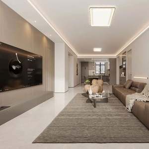 Design moderne de salon complet avec armoires TV, salle à manger et d'entrée personnalisées pour hôtels et appartements - Product Image 5