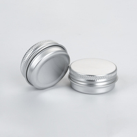 Boîte de rangement en aluminium ronde de 15 ml avec couvercle à vis, qualité alimentaire, pour baume à lèvres et onguent de consoude