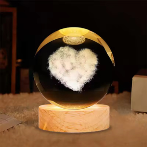 Lampada Notturna Creativa Serie Universo, Sfera <span class=keywords><strong>di</strong></span> <span class=keywords><strong>Cristallo</strong></span> 3D con Luce LED - Product Image 6