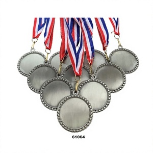 Hot Sale Award Medals Gold Sliver Winner Medals with Neck <b>Ribbon</b> Prizes for Competition Sports - Product Image 1