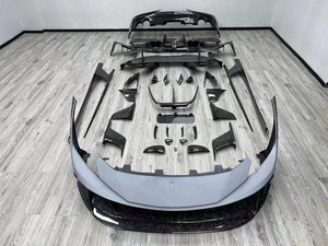 ชุดแต่งคาร์บอนไฟเบอร์สไตล์ MSY สำหรับ Ferrari F8 รุ่นใหม่ พร้อมกันชน สเกิร์ตข้าง ดิฟฟิวเซอร์ สปอยเลอร์ อัพเกรด - Product Image 6