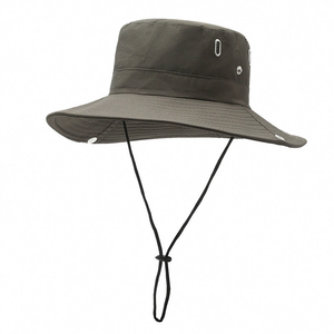 Chapeau bob unisexe en polyester à séchage rapide, réglable, à large bord, avec cordon de serrage, pliable, imperméable, pour la pêche et les activités de plein air - Product Image 4