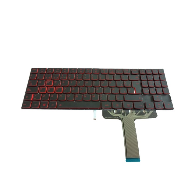 Laptop Parts Wholesale Keyboard Laptop for Lenovo Y520 Red Print Spanish Version Spare Parts