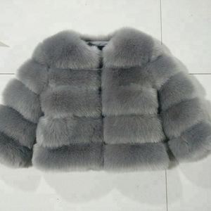 Nuova Tendenza Cappotto Corto in Finta <span class=keywords><strong>Pelliccia</strong></span> di Volpe a Maniche Lunghe per Ragazze Stile Dolce - Product Image 4