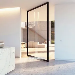 Modern karbon çelik pencereler ve kapılar ev iç corten çelik kapı ve pencere pivot kapı