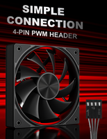 Ventilateur PC silencieux 120 mm PWM, ventilateur de boîtier haute performance pour ordinateur