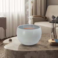 Meilleure vente 200ml électrique USB ultrasonique feu flamme diffuseur d'arôme ménage huile essentielle parfumé humidificateur d'air