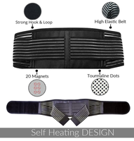 Ceinture de soutien lombaire thermique auto-chauffante en néoprène, magnétique, réglable, pour la posture, respirante, unisexe, pour la vie quotidienne et le sport