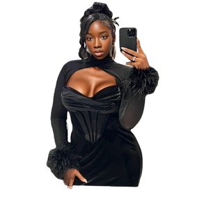 Robe moulante élégante à col roulé en maille à manches longues pour femme – Qualité supérieure, tendance - Product Image 1