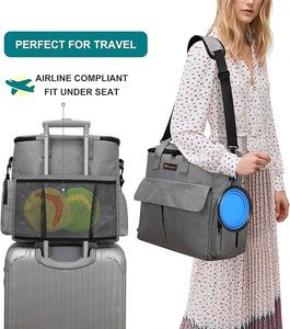 Bolsa de viaje para perros, muestra gratuita, accesorios de viaje para perros para el fin de semana, para acampar, con 2 tazones plegables para perros - Product Image 6