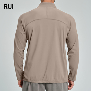 Veste zippée unie pour homme RUIQUWIN, hiver, haute qualité, matière respirante et douce pour la peau, vêtements de sport, randonnée, camping, quotidien - Product Image 1