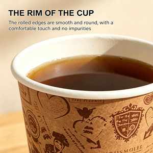 Vaso de Papel Kraft Desechable de Doble Pared, Biodegradable y Ecológico, de Buena Calidad, para Jugo, Agua, Café, Diseño Personalizado, Grado Alimenticio - Product Image 6