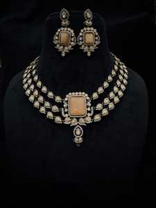 Collar con colgante de moda más vendido con cadena larga de cuentas de hidrogel, conjunto combinado a juego con el color, collar de boda con aretes - Product Image 5