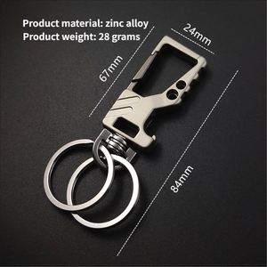 Unisex Multifunctional Brass Carabiner Keychain New Zealand Sourcing <b>Metal</b> Pendant Bottle Opener Waist Hanging Couples - Product Image 2